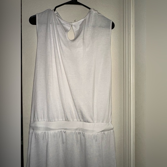 NWT Talbots white cowl neck casual waist drawstring pocket dress cover up S - Picture 6 of 9